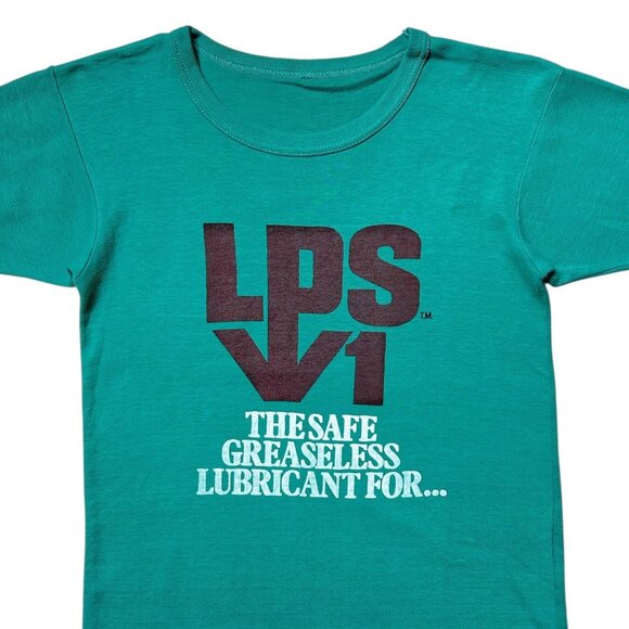 70s vintage LPS Greaseless Lubricant T-shirt Industrial Product Advertisement. - Picture 2 of 6